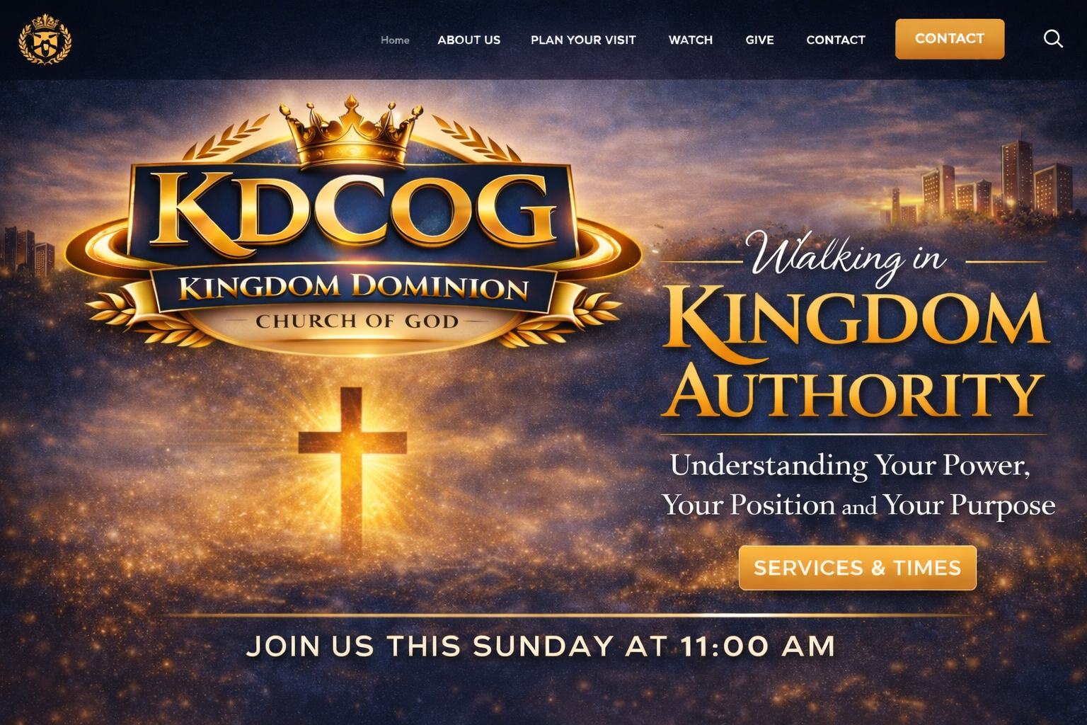Kingdom Dominion Church of God hero banner